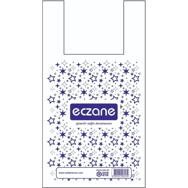 Küçük Boy Atlet Eczane Poşeti (22x40cm) – 1000 Adet – Asil Pharma